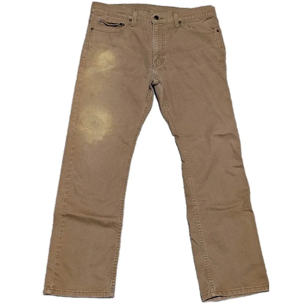 Levi's 513 Slim Straight Men's Brown Stretch Jeans Size 34‎ x 30 NWT